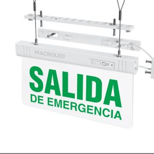 CARTEL DE SALIDA DE EMERGENCIA LUMINOSO MACROLED - Vista 1