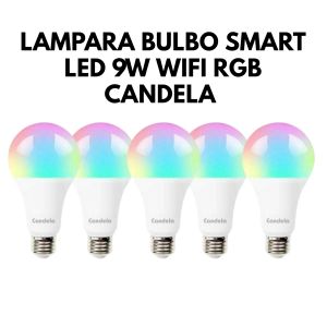 LAMPARA BULBO SMART LED 9W WIFI RGB CANDELA X5 UNIDADES - Vista 1