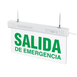 CARTEL DE SALIDA DE EMERGENCIA LUMINOSO MACROLED