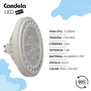 LAMPARA LED AR-111 12W GU10 220V CANDELA - Vista 4