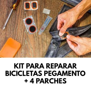 KIT PARA REPARAR BICICLETAS PEGAMENTO + 4 PARCHES - Vista 1