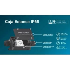 CAJA ESTANCA IP65 3 PINES CON PROTECCION UV 1 ENTRADA 3 SALIDAS INTEK - Vista 1