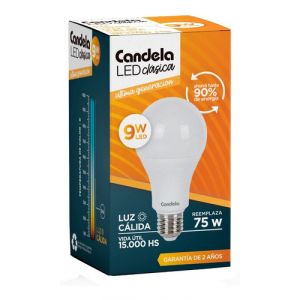 LAMPARA BULBO LED A60 9 WATT CANDELA - Vista 3