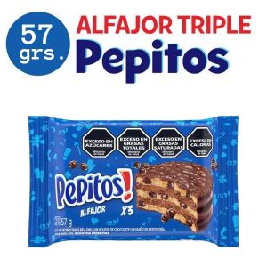 ALFAJOR TRIPLE PEPITOS 57 GR - Vista 1