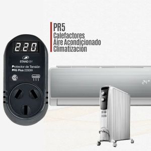 PROTECTOR DE TENSION AIRE ACONDICIONADO 2200W C/VOLTíMETRO STAND BY - Vista 2