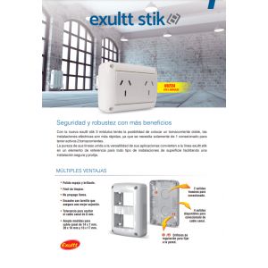 SET ARMADO 1 TOMA DOBLE (ESPECIAL) STIK SUPERFICIE EXULTT - Vista 4