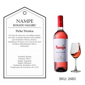 VINO NAMPE ROSADO MALBEC 750 CC - Vista 1