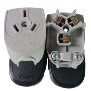 FICHA MACHO Y HEMBRA 3 PATAS 10A PREMIUM GRIS EXULTT - Vista 4