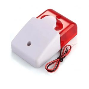 SIRENA DE INTERIOR CON LUZ INTERNA LUZ STROBE ROJA DE 6-15V PRONEXT - Vista 1