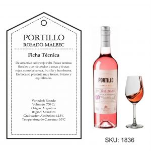 VINO FINCA EL PORTILLO ROSE MALBEC 750 CC - Vista 1