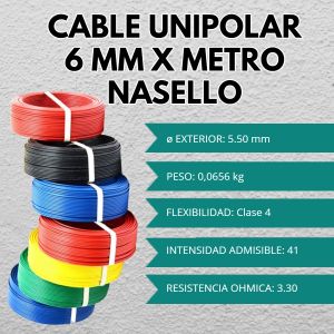 CABLE UNIPOLAR 6 MM X METRO CONDUELEC - Vista 5