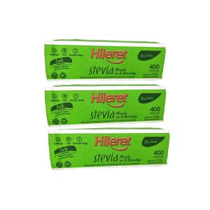 EDULCORANTE HILERET STEVIA 400 SOBRES X 3 UNIDADES 