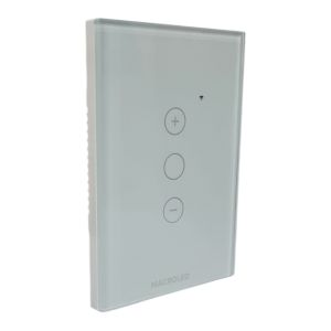 LLAVE LUZ PARED INTERRUPTOR DIMERIZABLE WIFI TOUCH SMART 1 CANAL 3A MACROLED ROMA - Vista 1
