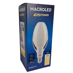 LAMPARA HIGHPOWER LED 80W E40 MAGNOLIA PVC/ALUM MACROLED - Vista 1