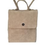 MOCHILA ECO CUERO MODERNA URBANA PAULA LIBERTA BEIGE TEXA
