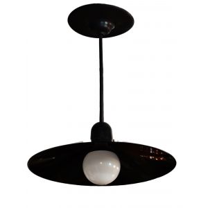 LAMPARA COLGANTE CHINO 1 LUZ BASICO NEGRO + LAMPARA GLOBO LED 12WTS CALIDO - Vista 1