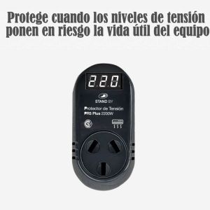 PROTECTOR DE TENSION AIRE ACONDICIONADO 2200W C/VOLTíMETRO STAND BY - Vista 3