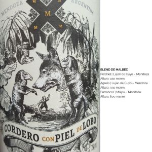 VINO CORDERO PIEL DE LOBO MALBEC 750 CC - Vista 2
