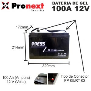 BATERIA DE GEL DE 12V 100 AH PRESS - Vista 1