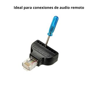 CONECTOR DE RJ45 MACHO A BORNERA. INCLUYE MINIDESTORNILLADOR - Vista 2