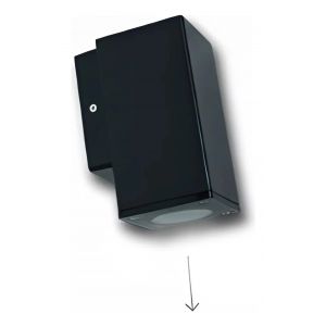 APLIQUES PARED DICRO CUADRADO UNIDIRECCIONAL CANDELA COLOR NEGRO IP65 - Vista 3