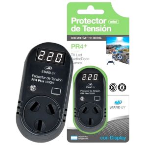 PROTECTOR DE TENSION 1500W TV C/VOLTíMETRO STAND BY - Vista 1