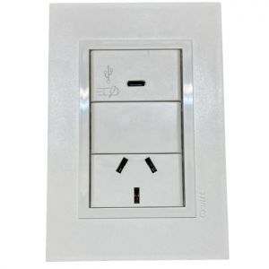 SET ARMADO 1 TOMACORRIENTE 10A + 1 USB C 3A LINEA URBANA EXULTT