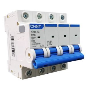 LLAVE TERMICA TETRAPOLAR 4X10A 6KA CURVA C CHINT - Vista 1