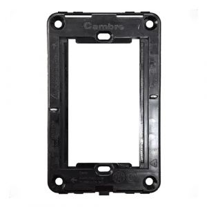 BASTIDOR STANDARD / LUJO PVC 3 MODULOS NEGRO CAMBRE