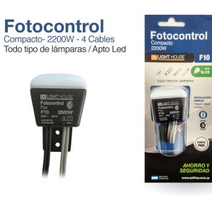 FOTOCONTROL 4 CABLES 2500 W COMPACTO LIGHT HOUSE - Vista 1