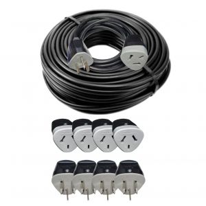 CABLE PARA HACER ALARGUE NEGRO 2X1.5 MM X 100 METROS + FICHAS