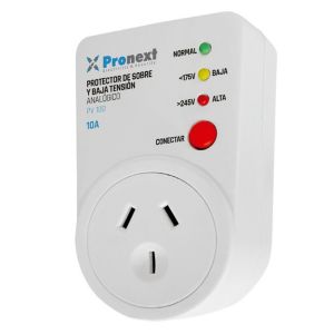 PROTECTOR DE TENSION ENCHUFABLE 10AMP ANALOGICO PRONEXT - Vista 1