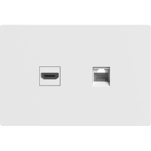 SET ARMADO CONECTOR DE RED RJ45 Y HDMI MILAN BLANCO MACROLED