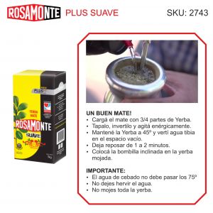 YERBA ROSAMONTE SUAVE PLUS 1000 GR X 5 UNIDADES - Vista 2