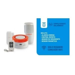 KIT ALARMA WIFI INALAMBRICA CON SIRENA Y BATERIA INCORPORADA SMART WIFI WALA 2000 PRONEXT - Vista 4