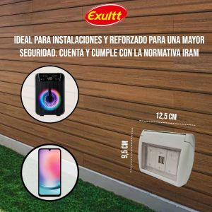 TAPA CAPSULADA EXTERIOR MEMBRANA + 1 USB DOBLE EXULTT - Vista 3