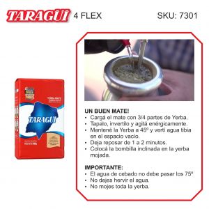 PAQUETE YERBA TARAGUI 4 FLEX 500 GR - Vista 2