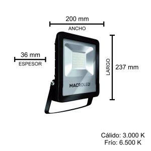 REFLECTOR LED SMD 50W IP65 MACROLED - Vista 4