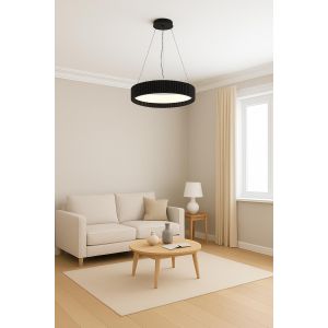 LAMPARA COLGANTE LED ACERO NEGRO 28W CAMBOYA DISEÑO MODERNO - Vista 2