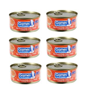 LATA DE ATUN DESMENUZADO S/ TOMATE GOMES 170 GR X 6 UNIDADES