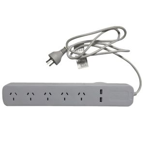 PROLONGADOR ZAPATILLA 5 TOMAS + 2 USB (1A Y 2A) BLANCO CON CABLE DE 1,5MTS SCHNEIDER - Vista 2