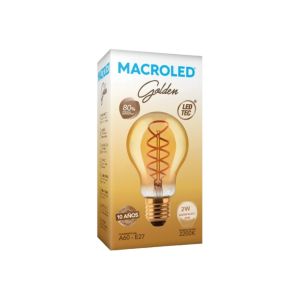 LAMPARA BULBO GOLDEN FILAMENTO LED 2W E27 MACROLED - Vista 1