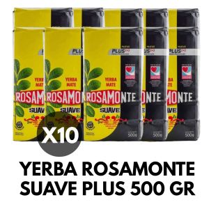 YERBA ROSAMONTE SUAVE PLUS 500 GR X 10 UNIDADES - Vista 1