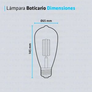 LAMPARA CANDELA LINEA VINTAGE INCANDESCENTE ST64 24W LUZ CALIDA - Vista 3