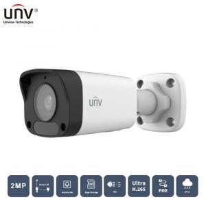 CÁMARA IP EASY TIPO BULLET 2MPX LENTE FIJO 2.8MM IP67 IR 30M UNIVIEW - Vista 1