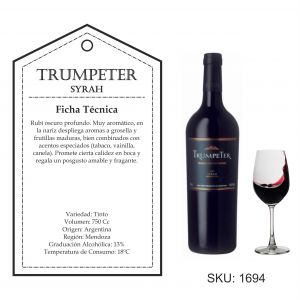 VINO TRUMPETER SYRAH 750 CC - Vista 1