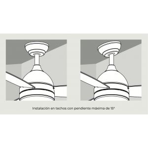 VENTILADOR DE TECHO BLANCO Y MADERA 441A CON LUZ 44” MOTOR DE ALTA EFICIENCIA LEUK - Vista 3