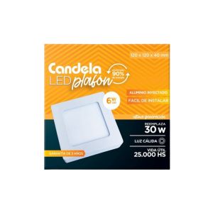 PANEL LED 6W CUADRADO APLICAR CANDELA - Vista 3