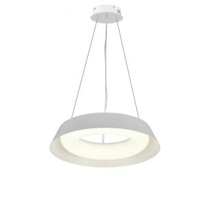 LAMPARA COLGANTE LED ACERO BLANCO 22W PIETRO DISEÑO MODERNO