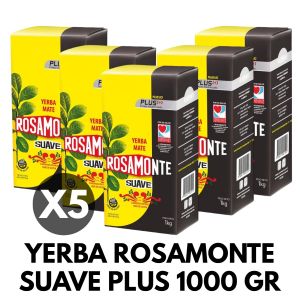 YERBA ROSAMONTE SUAVE PLUS 1000 GR X 5 UNIDADES - Vista 1